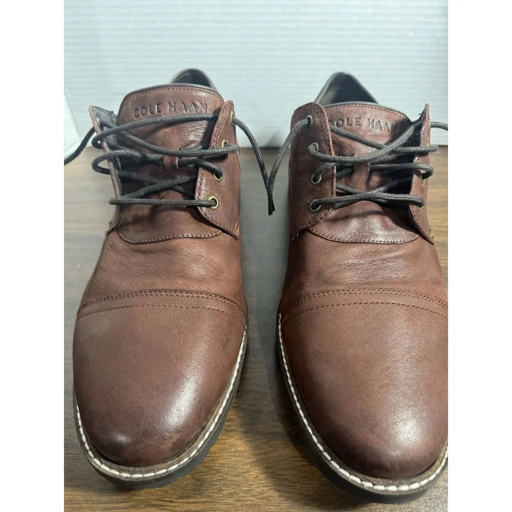 Cole Haan Shoes Mens Size 14W Brown Leather Grand OS Lace Up Casual C30636